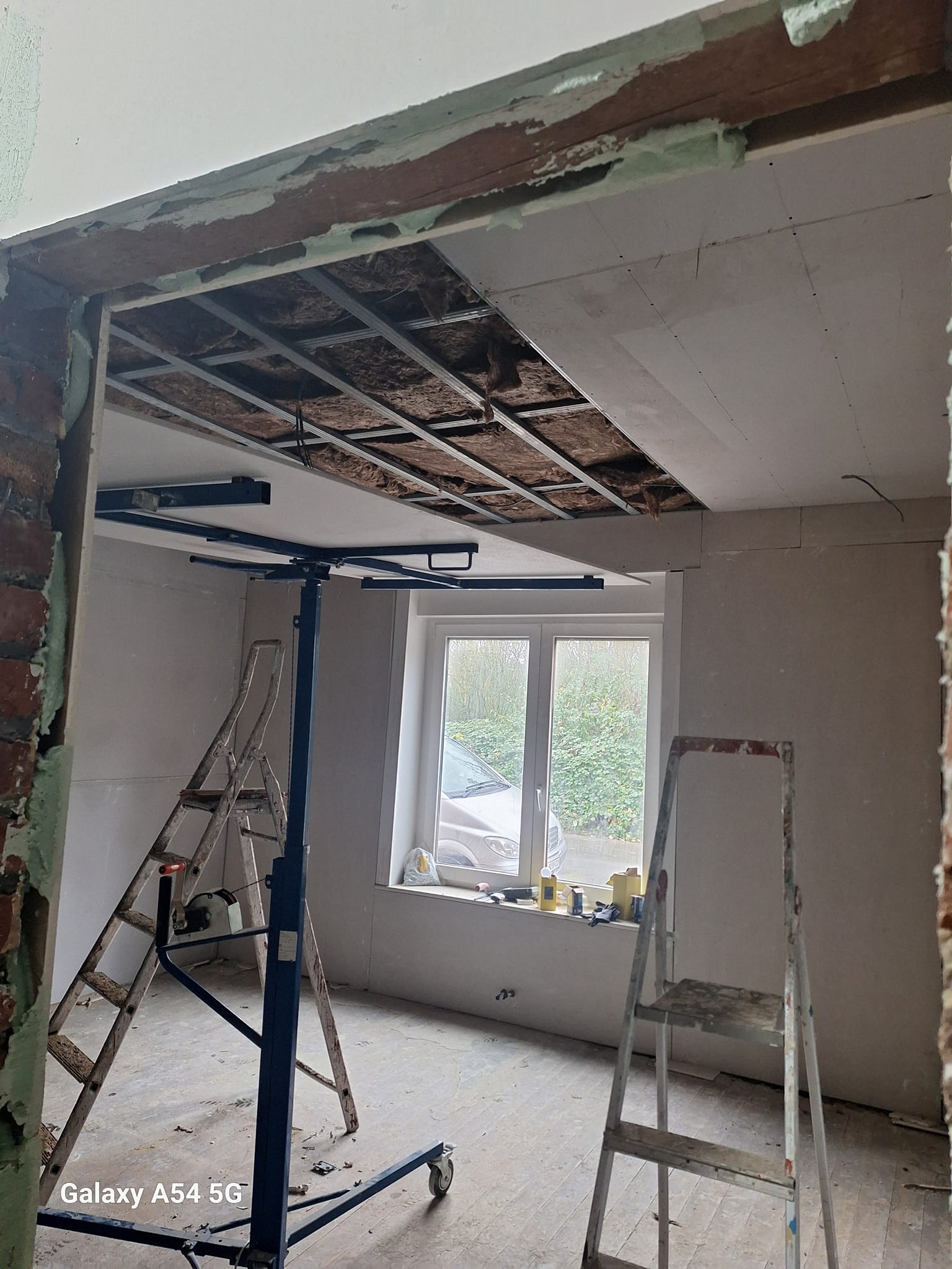 Rénovation ossature plafond gyproc Anderlecht